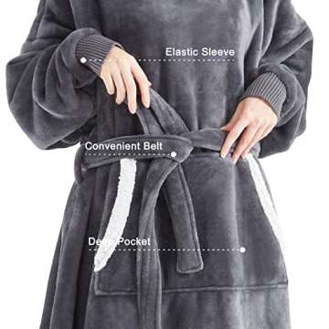 Touchat Wearable Blanket Hoodie - Cozy Oversized for All