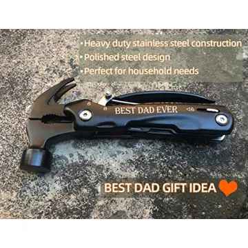 VEITORLD Gifts for Dad from Wife Daughter Son, Dad Gifts Who Wants Nothing, Birthday Gift Ideas for Men Father Him, All in One Tools Mini Hammer Multitool, Cool Gadgets Presents