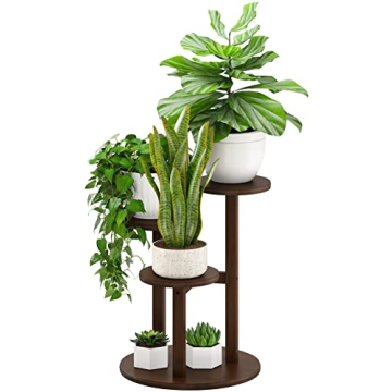 3-Tier Bamboo Plant Stand for Indoor & Outdoor Use - Sturdy & Stylish