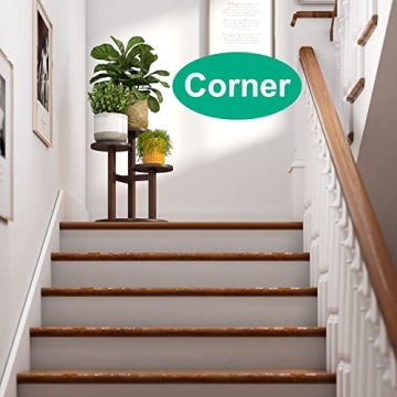 Sturdy 3-Tier Bamboo Plant Stand Indoor Outdoor Use