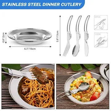 Odoland 15-Piece Camping Mess Kit - Lightweight & Durable