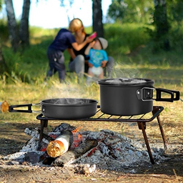 Odoland 15-Piece Camping Mess Kit - Lightweight & Durable