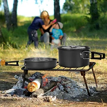 Odoland 15-Piece Camping Mess Kit - Lightweight & Durable