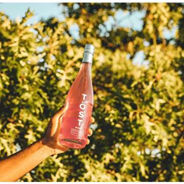 TÖST ROSÉ All-Natural Alcohol Free Sparkling Beverage, 25.4 Fl Oz (Pack of 1)