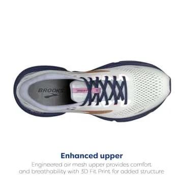 Brooks Women's Ghost 15 Neutral Running Shoe - Spa Blue/Neo Pink/Copper - 10 Medium