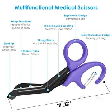Premium GRICARE Trauma Shears with Carabiner for Medics