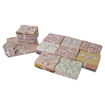 COTTONVILL Collection Cwtch 20COUNT Cotton Print Quilting Fabric (Precuts, Quarter 24pc)