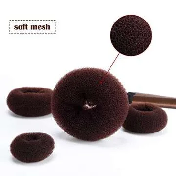 30 Pcs Hair Styling Set Hair Styling Tools Hair Accessories Donut Hair Bun Tool French Twist Hairstyle Clip Rollers U shaped Hair Pins Hair Ropes Hair Accessories for Women