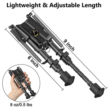 CVLIFE Adjustable Picatinny Bipod for Stability and Precision