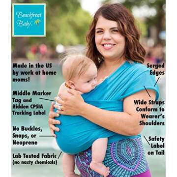 Beachfront Baby Wrap | Lightweight Water Carrier Made in USA