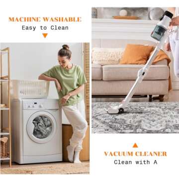 Mcadore Vintage Area Rug, 8x10 Washable Rugs for Living Room Bedroom Indoor Throw Rug, Distressed Boho Country Accent, Thin Low-Pile Floor Carpet for Kids Pet (Multi/Brown)