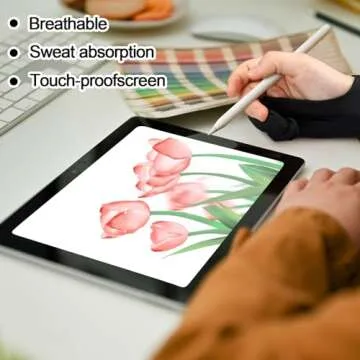 Silipull 12 Pcs Artist Digital Drawing Glove with Two Fingers Tablet Artist's Drawing Glove for Stylus Pen Graphic Tablet Sketching Painting Anti False Touch for Right Left Hand