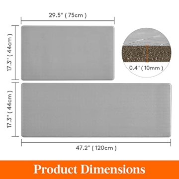 Lifewit Cushioned Anti-Fatigue Kitchen Mats Set - Soft & Non-Slip
