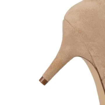 CosyFever Sexy Slouch Ankle Boots for Women with Fashon Mid Stiletto Heels Pointed Toe - 8 B(M) US