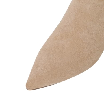 CosyFever Sexy Slouch Ankle Boots for Women with Fashon Mid Stiletto Heels Pointed Toe - 8 B(M) US