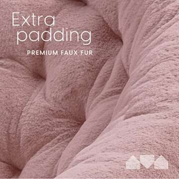 Milliard Cozy Chair/Faux Fur Saucer Chair for Bedroom/X-Large (Pink)