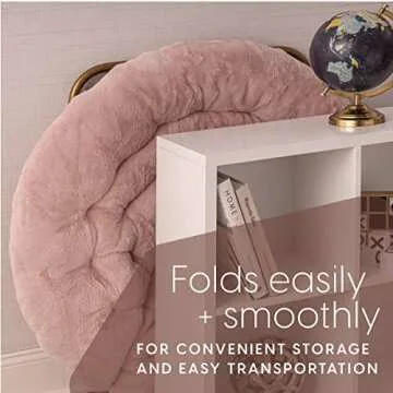 Milliard Cozy Faux Fur Saucer Chair for Relaxation