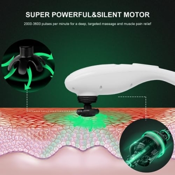 Deep Tissue Handheld Massager with 6Ft Cord