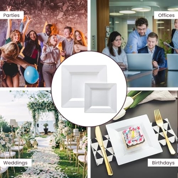 Aya's 60ct Heavy Duty Plastic Plates for Sale