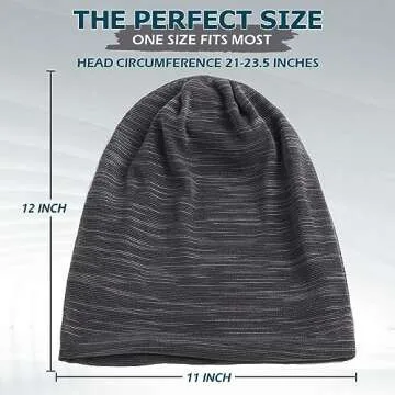 EINSKEY Cotton Slouchy Beanie Hat for Men/Women, Lightweight Oversize Large Thin Skull Cap Chemo Cap Night Sleeping Cap