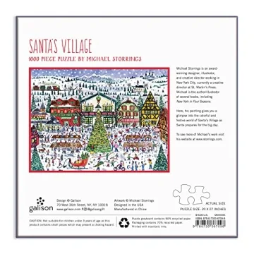 Michael Storrings Santa's Village 1000 Piece Holiday Puzzle