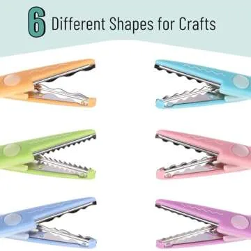 Craft Scissors Set, 6 Decorative Edges, Rainbow