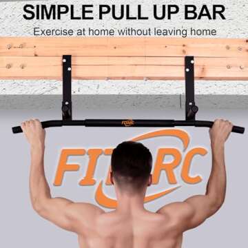 Fitarc Joist Mount Pull Up Bar - Heavy Duty Chin Up Bar for Home Gym