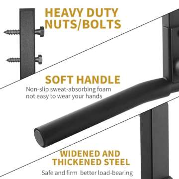 Fitarc Joist Mount Pull Up Bar for Home Gym Fitness