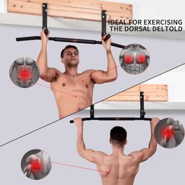 Fitarc Joist Mount Pull Up Bar for Home Gym Fitness