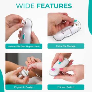 bblüv - Trimö - Baby Nail Trimmer Electric - Baby Nail File for Newborn and Toddler (0 to 12 Month...