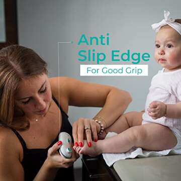 bblüv - Trimö - Baby Nail Trimmer Electric - Baby Nail File for Newborn and Toddler (0 to 12 Months+), Gentle and Quiet Fingernail and Toenail Clippers, Original Trimo Kit (Pack of 1)