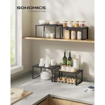 SONGMICS Cabinet Organizer Shelf for Kitchen Storage
