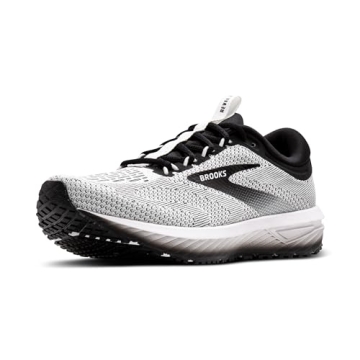 Brooks Men’s Revel 7 Neutral Running Shoe - Stylish White/Black Comfort