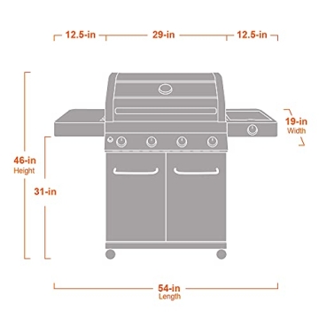 Monument Grills 4-Burner Natural Gas Grill for All Enthusiasts