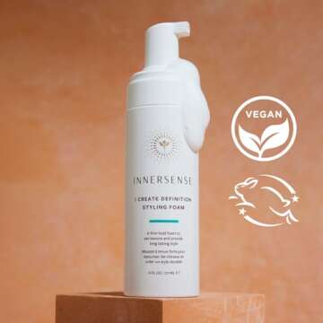 INNERSENSE Organic Beauty - Natural I Create Definition Styling Foam | Clean Haircare For Long-Lasting Curls (6 fl oz | 177 ml)