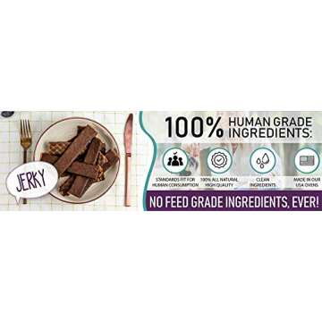 Pet Jerky Factory Premium Duck and Blueberry 12 oz. Dog Jerky Treats | 100% Human Grade | USA Made | High Protein | Grain Free | Limited Ingredients | No Filler | BHA-BHT Free | Soft-Tender