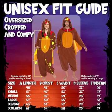 Silver Lilly Turkey Costume - Adult Thanksgiving Pajamas - Cosplay - (Brown, Small)