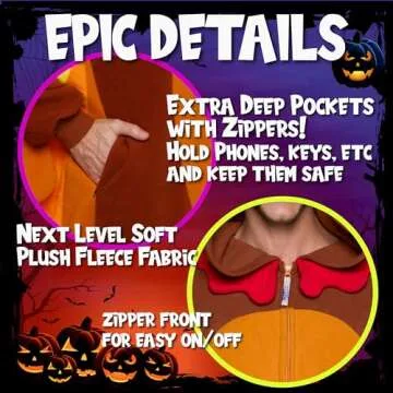 Silver Lilly Turkey Costume - Adult Thanksgiving Pajamas - Cosplay - (Brown, Small)