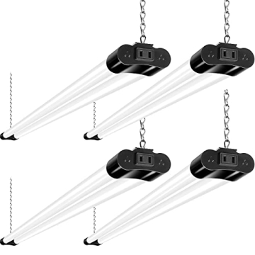 Hykolity 4FT Linkable LED Shop Lights Pack of 4