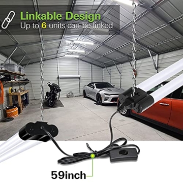 Hykolity 4FT Linkable LED Shop Lights Pack of 4