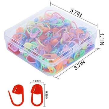 MiniRed 200 PCS Colorful Knitting Stitch Marker Set