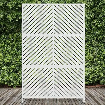Elevens Free Decorative Privacy Screen with Stand for Outdoor Elegance