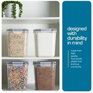 Airtight Flour & Sugar Containers - 4-Pack Set