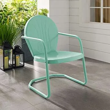 Crosley Griffith Outdoor Chair - Retro Metal for Patios