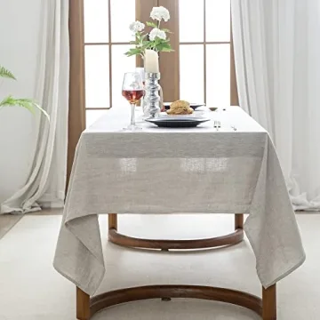 EVERLY Linen Tablecloth for Dining and Events - 60x84 Inches