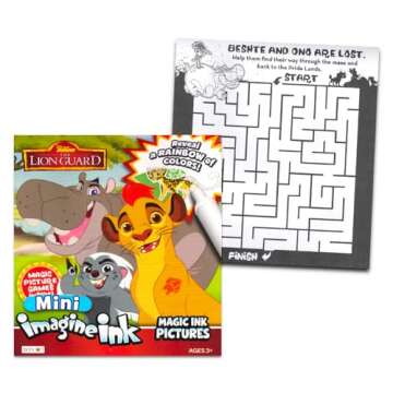 Disney Pixar Magic Ink Coloring Book Super Set - 3 Imagine Ink Books Featuring Toy Story, Lion Guard...