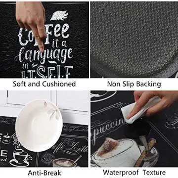 famibay Anti Fatigue Kitchen Mats Set for Comfort