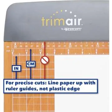 Westcott 18'' TrimAir Paper Cutter, Cuts 30 Sheets Easily