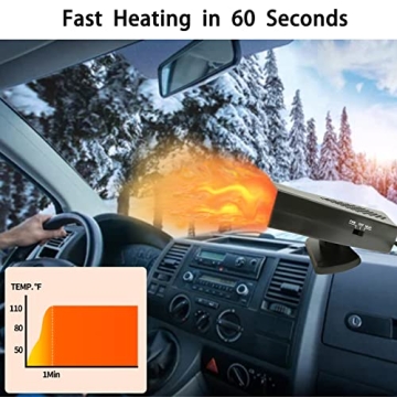12V 150W Portable Car Heater Defroster Quick Heat