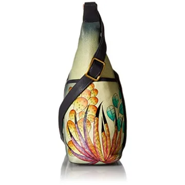 Shop Anuschka Women's Hand Painted Leather Hobo Bag